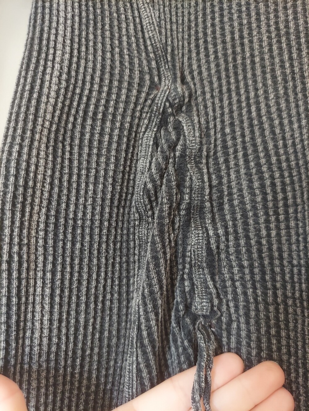 Free People One Grunge XS Maxi Dark Steel Gray Dress Thermal - Picture 2 of 6
